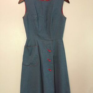 Vintage denim summer dress 50s/60s